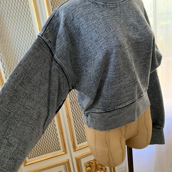 COPY - TALENTLESS WOMEN'S MOCK CREWNECK SWEATSHIRT- ACID WASH BLACK - Picture 2 of 12